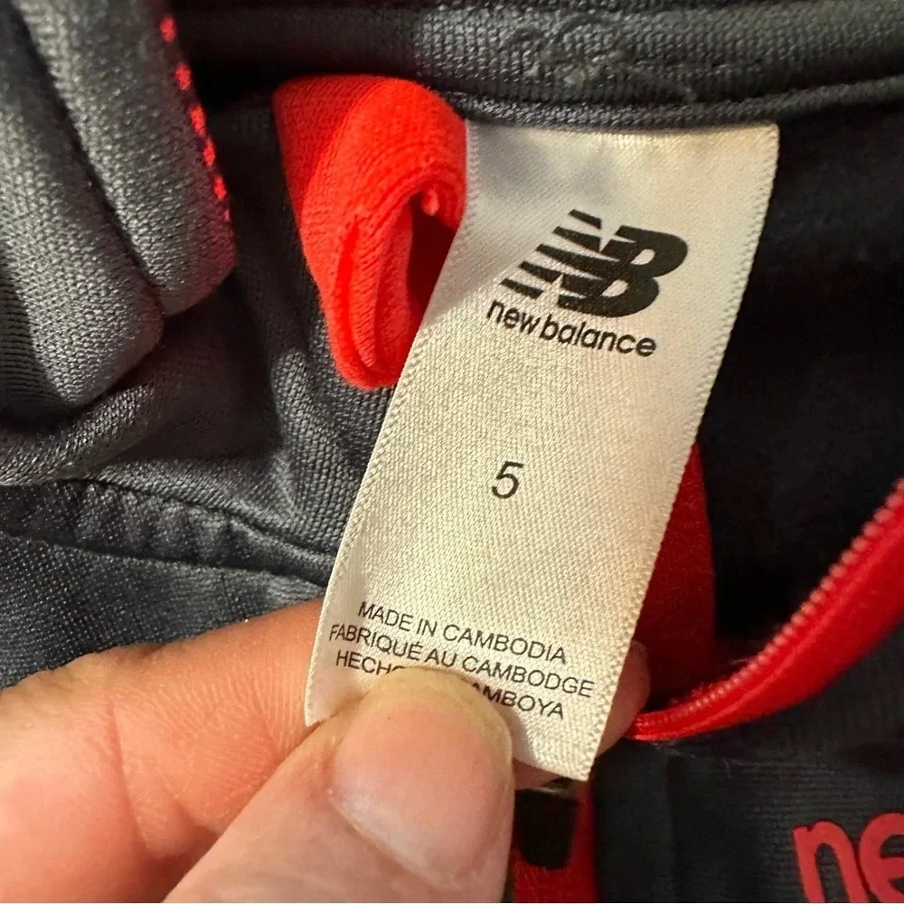 New Balance boys size 5 blue and red track jacket